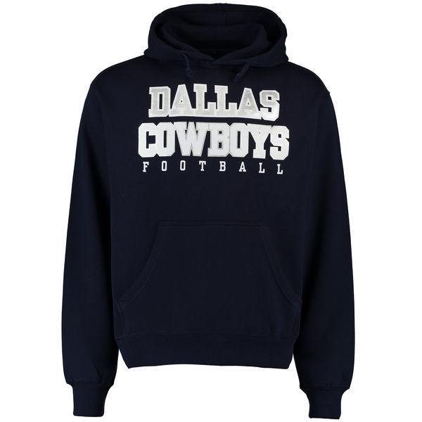 Men Dallas Cowboys Practice Pullover Hoodie Navy->denver broncos->NFL Jersey
